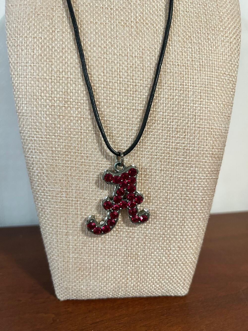 Seasons Jewelry Alabama Crimson Tide Crystal A Logo Rhinestone Cord Necklace